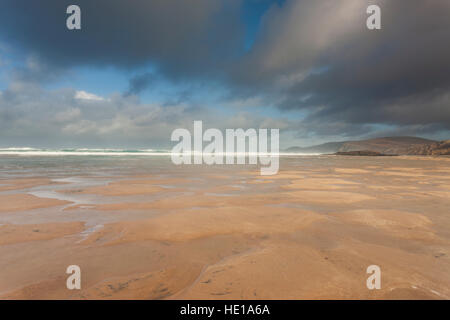 Une vue de Sandwood Bay, Sutherland, Scotland, UK. Banque D'Images