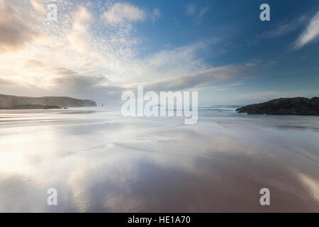 Une vue de Sandwood Bay, Sutherland, Scotland, UK. Banque D'Images