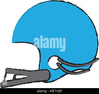 Football américain casque bleu dessin vectoriel EPS 10 illustration sport Illustration de Vecteur