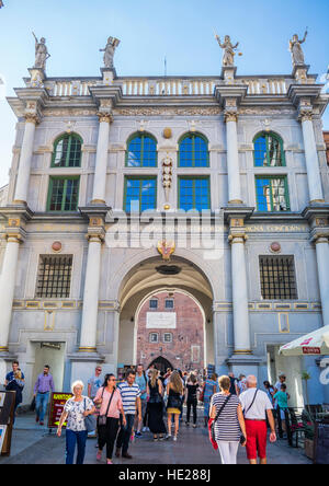 La Pologne, la Poméranie, Gdansk (Dantzig), le Golden Gate (Zlota Brama Tor/Langgasser) Banque D'Images