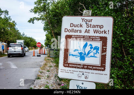 Florida Sanibel Island, J. N. J. N. JN Ding Darling National Wildlife refuge, timbre de canard, panneau, FL161129241 Banque D'Images