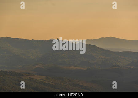 Collines autour de Volterra, Toscane, Italie Banque D'Images