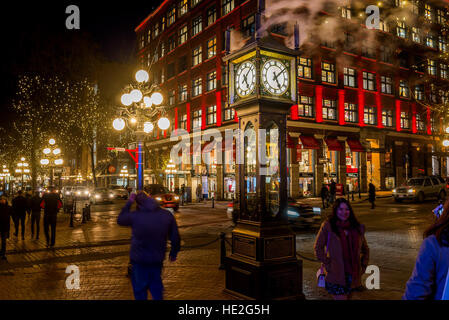 L'horloge à vapeur, Gastown, Vancouver, Colombie-Britannique, Canada. Banque D'Images