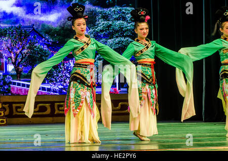 Dîner-spectacle de l'étape de la dynastie Tang Dynastie Tang Palace XIan, Chine. Banque D'Images