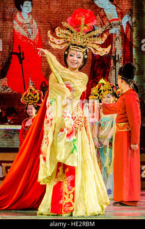 Dîner-spectacle de l'étape de la dynastie Tang Dynastie Tang Palace XIan, Chine. Banque D'Images