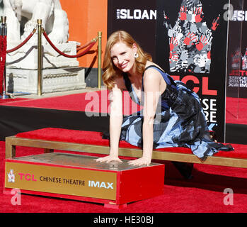 Jessica Chastain main et pied Imprimer Cérémonie : Jessica Chastain Où : Los Angeles, California, United States Quand : 03 Nov 2016 Banque D'Images