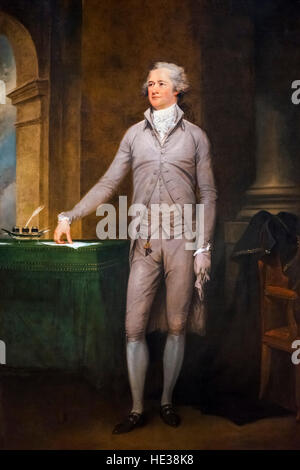 Alexander Hamilton (1755-1804), portrait de John Trumbull, huile sur toile, 1792 Banque D'Images