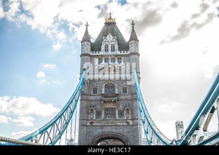 UK London, Tower Bridge détail Banque D'Images