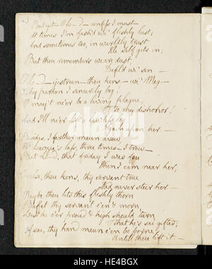 Une page de la prière de Saint Willie de Robert Burns, un poème satirique critiquant l'hypocrisie religieuse, écrit en 1785. Ce manuscrit, qui fait partie des manuscrits de Glenriddel, reflète la critique de Burns du calvinisme et de la politique religieuse en Écosse au XVIIIe siècle. Banque D'Images