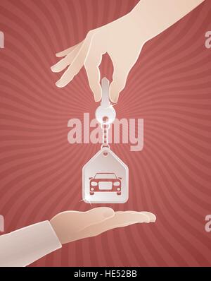 L'autopartage privé Illustration de Vecteur