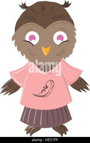 Hibou mignon vector Illustration de Vecteur