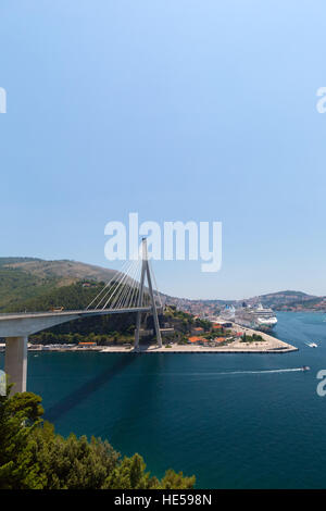 Pont Franjo Tuđman, Dubrovnik, Croatie. Banque D'Images