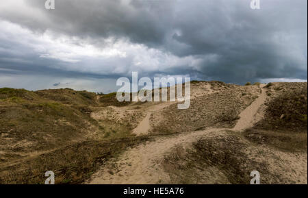 Système de dunes de Bray Dunes, Dunkerque, France. Banque D'Images