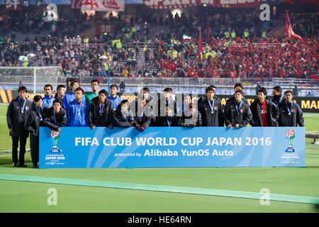 Kanagawa, Japon. Dec 18, 2016. Groupe de l'équipe de Kashima Antlers : Football/soccer FIFA Club World Cup Japon 2016 Soirée de remise des prix au stade international de Yokohama à Kanagawa, Japon . © Yohei Osada/AFLO SPORT/Alamy Live News Banque D'Images