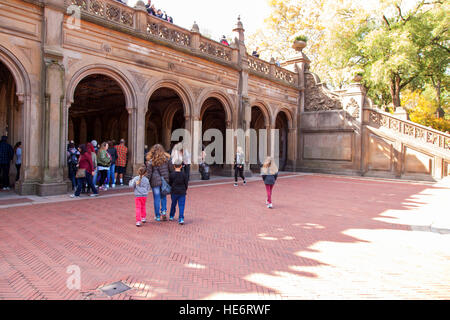 Le passage inférieur pour piétons à Bethesda Terrace, Central Park, New York City, États-Unis d'Amérique. Banque D'Images