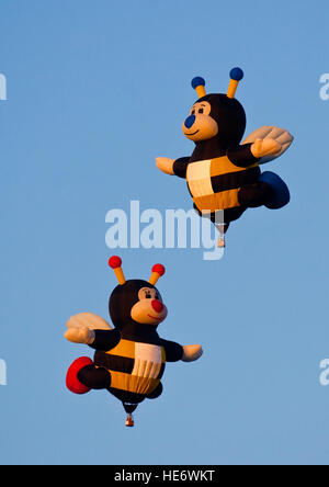 Lits jumeaux de montgolfières au cours de fiesta à Canberra Banque D'Images