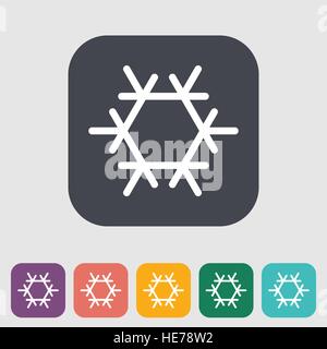 La climatisation. Seule icône. Vector illustration. Illustration de Vecteur