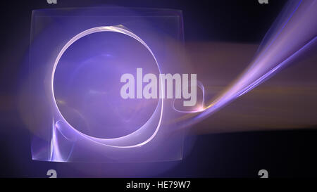 Courbes et boules bleu violet abstract background Banque D'Images