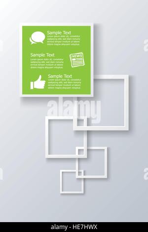 La conception des cadres carrés Illustration de Vecteur