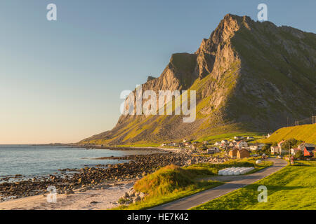 Sur la ville Vikten, îles Lofoten, Norvège Banque D'Images