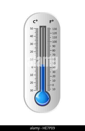 Blanc thermomètre . Vector Illustration de Vecteur