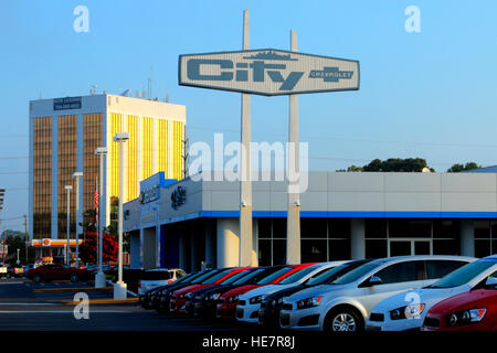 Ville Chevrolet Charlotte NC Banque D'Images