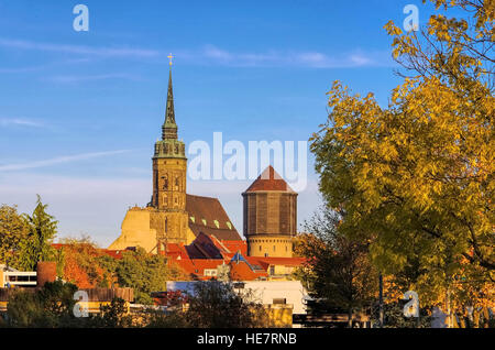 Meißner Dom und Wasserturm - ville Bautzen en Haute-lusace, Allemagne Banque D'Images