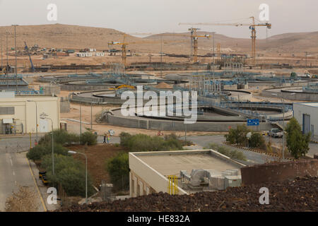 Construction de l'usine de traitement des eaux usées de As-Samra à Aqaba, Jordanie. Banque D'Images