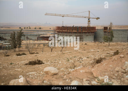 Construction de l'usine de traitement des eaux usées de As-Samra à Aqaba, Jordanie. Banque D'Images