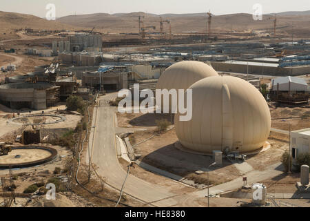 Construction de l'usine de traitement des eaux usées de As-Samra à Aqaba, Jordanie. Banque D'Images