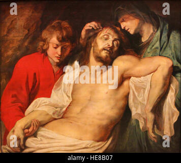 Peinture de la Lamentation sur le Christ mort de Rubens (1614). Banque D'Images