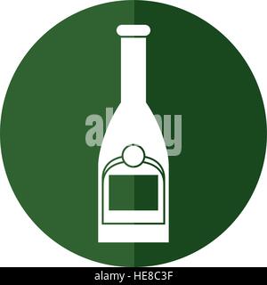 Bouteille de champagne cork ombre contour en plastique Illustration de Vecteur