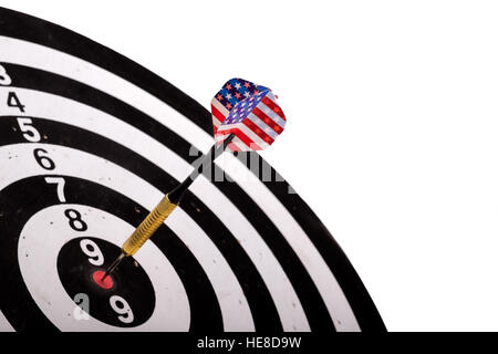 USA Flag Dart coincé dans une bulle avec l'espace de copie Banque D'Images