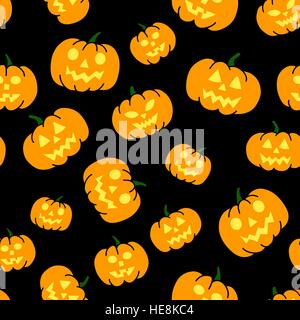 Transparente avec motif vecteur sculpté traditionnel les citrouilles. Arrière-plan parfait pour votre conception de l'Halloween. Illustration de Vecteur