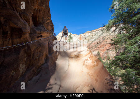 Hidden Canyon, Zion National Park, Utah, USA Banque D'Images