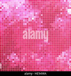 Abstract vector background mosaïque pixel carré - rose Illustration de Vecteur