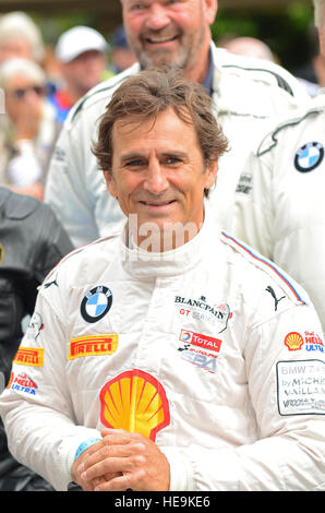 Alessandro 'Alex' Zanardi est un pilote de course professionnel italien et paracycliste. À Goodwood Banque D'Images