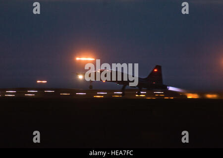 Pilotes de la 80e Escadre d'entraînement en vol de l'Euro-NATO Joint Jet Pilot Training program take off 1 juin 2015 à Sheppard Air Force Base, Texas. Une fois les pilotes terminer le premier cycle de 55 semaines de formation pilote à travers ENJJPT, tous les diplômés, quelle que soit leur nationalité, recevront des ailes aux États-Unis comme un pilote évalué. Danny Webb) Banque D'Images