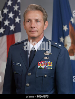 Portrait : US Air Force (USAF) Major-général (MGEN) Richard E. Carr (découvert) Banque D'Images