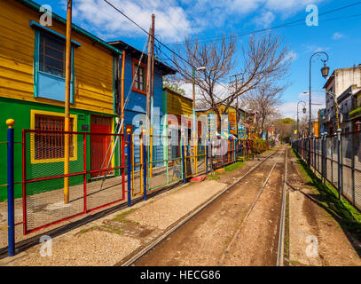 Argentine, Province de Buenos Aires, Ville de Buenos Aires, vue en couleurs de ce quartier de La Boca. Banque D'Images