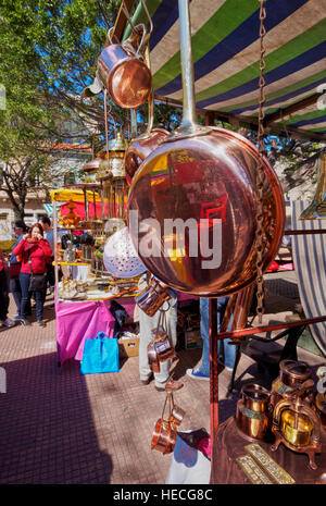 Argentine, Province de Buenos Aires, Ville de Buenos Aires, San Telmo, Plaza Dorrego, Foire à la Brocante Feria de San Telmo. Banque D'Images