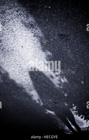 Ombre de fille en noir et blanc Banque D'Images