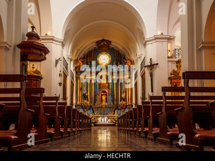 Argentine, Province de Buenos Aires, Ville de Buenos Aires, Monserrat, vue de l'intérieur de l'église Saint Ignace. Banque D'Images