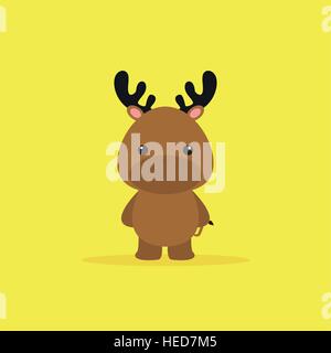 Cute Cartoon deer Illustration de Vecteur