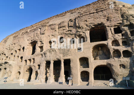 Les grottes de Yungang, Datong : partie centrale (grottes 11 à 13), Shanxi, Chine Banque D'Images