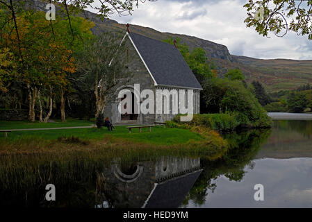 L'église de l'oratoire de l'île Saint Finbarr dans Gougone Barra Ballingeary County Cork Irlande Banque D'Images