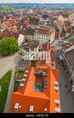 Vue sur l'horizon de l'antenne de Konstanz Baden-Wurttemberg, Allemagne, état Banque D'Images