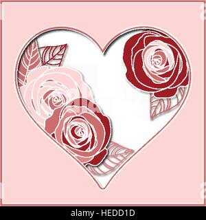 Valentines Day résumé communication heart vector illustration Illustration de Vecteur