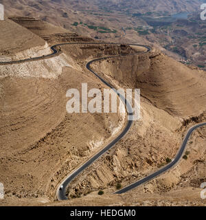 Long Kings Highway entre Madaba et Petra, Jordanie Banque D'Images