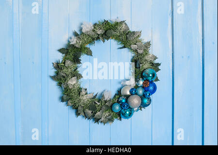 Décoration de Noël branches de cercle Banque D'Images